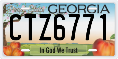 GA license plate CTZ6771