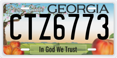 GA license plate CTZ6773