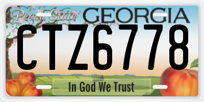 GA license plate CTZ6778