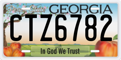 GA license plate CTZ6782