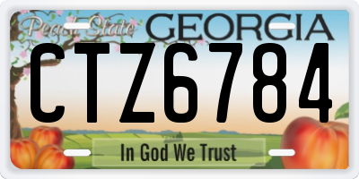 GA license plate CTZ6784