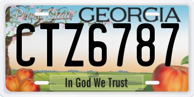 GA license plate CTZ6787