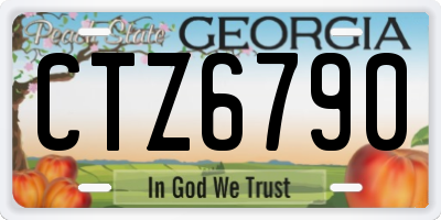 GA license plate CTZ6790