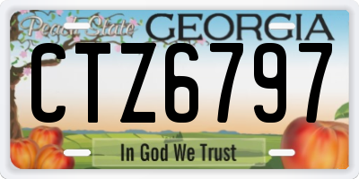 GA license plate CTZ6797