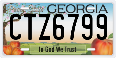 GA license plate CTZ6799