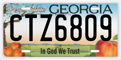 GA license plate CTZ6809