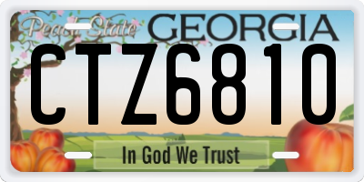 GA license plate CTZ6810