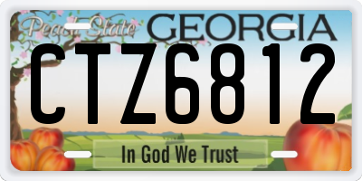 GA license plate CTZ6812