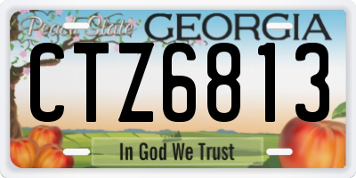 GA license plate CTZ6813
