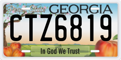 GA license plate CTZ6819