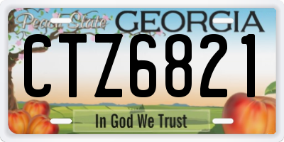 GA license plate CTZ6821
