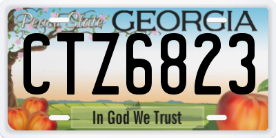 GA license plate CTZ6823