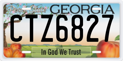 GA license plate CTZ6827