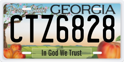 GA license plate CTZ6828