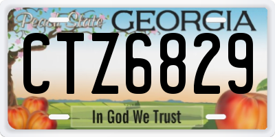 GA license plate CTZ6829