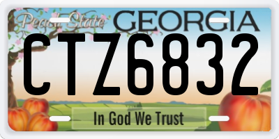 GA license plate CTZ6832