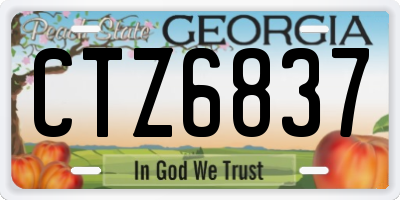 GA license plate CTZ6837