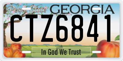GA license plate CTZ6841