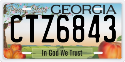 GA license plate CTZ6843