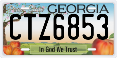 GA license plate CTZ6853