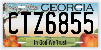 GA license plate CTZ6855