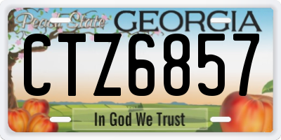 GA license plate CTZ6857