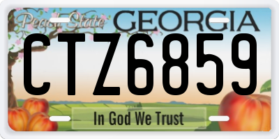 GA license plate CTZ6859