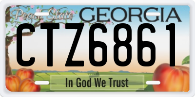 GA license plate CTZ6861