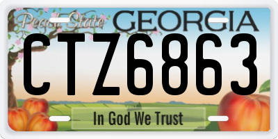 GA license plate CTZ6863