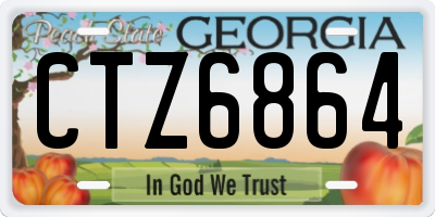 GA license plate CTZ6864