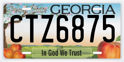 GA license plate CTZ6875