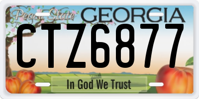 GA license plate CTZ6877