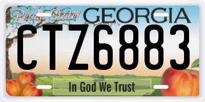 GA license plate CTZ6883