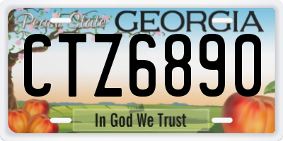 GA license plate CTZ6890
