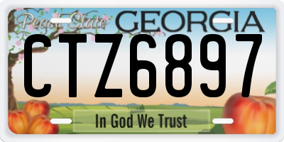 GA license plate CTZ6897