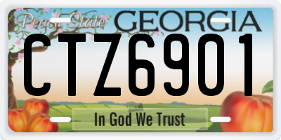 GA license plate CTZ6901
