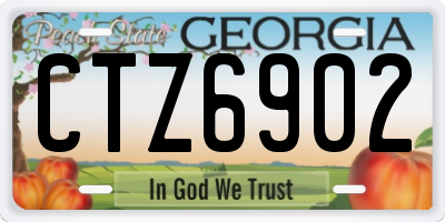 GA license plate CTZ6902