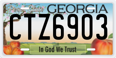 GA license plate CTZ6903