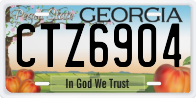 GA license plate CTZ6904