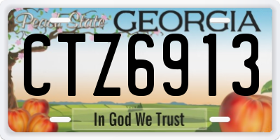 GA license plate CTZ6913