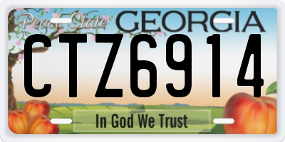 GA license plate CTZ6914