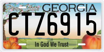 GA license plate CTZ6915