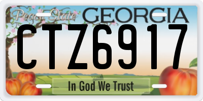 GA license plate CTZ6917
