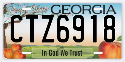 GA license plate CTZ6918
