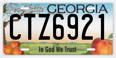 GA license plate CTZ6921