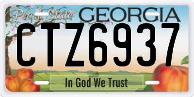 GA license plate CTZ6937