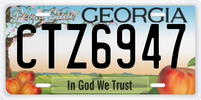 GA license plate CTZ6947