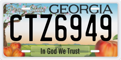 GA license plate CTZ6949
