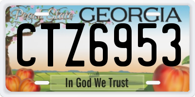 GA license plate CTZ6953