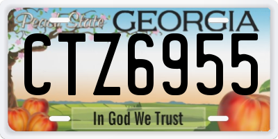 GA license plate CTZ6955